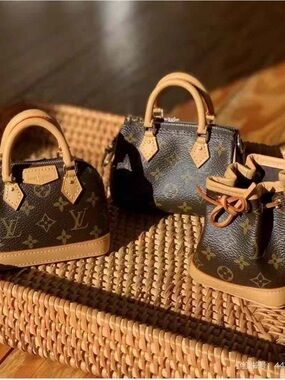 Louis Vuitton Monogram Mini Bag Trio in Brown and Tan
